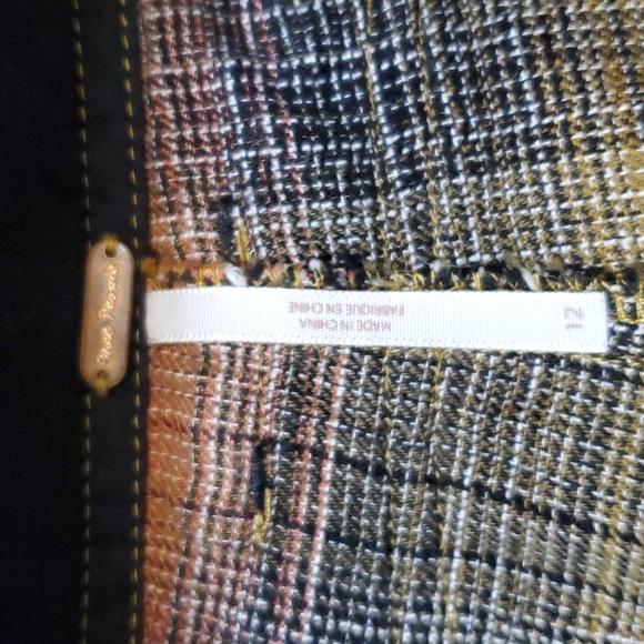 Free People "BIRCH" Wide Leg Plaid Pants in MOSS Combo 12 NWOT - Picture 10 of 10